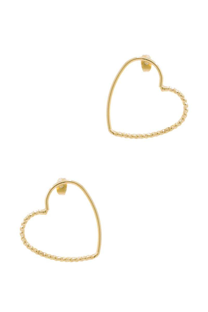 Metal Heart Stud Earring - Deals Kiosk