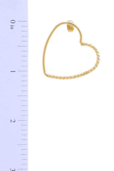Metal Heart Stud Earring - Deals Kiosk