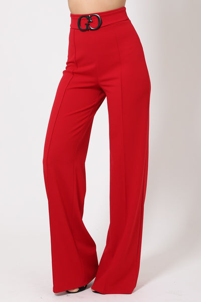 Double Reverse G Buckle Detail Pants - Deals Kiosk