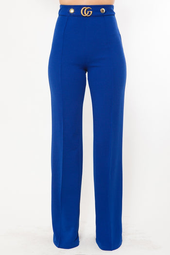 Cg Buckle And Button Detail Pants - Deals Kiosk