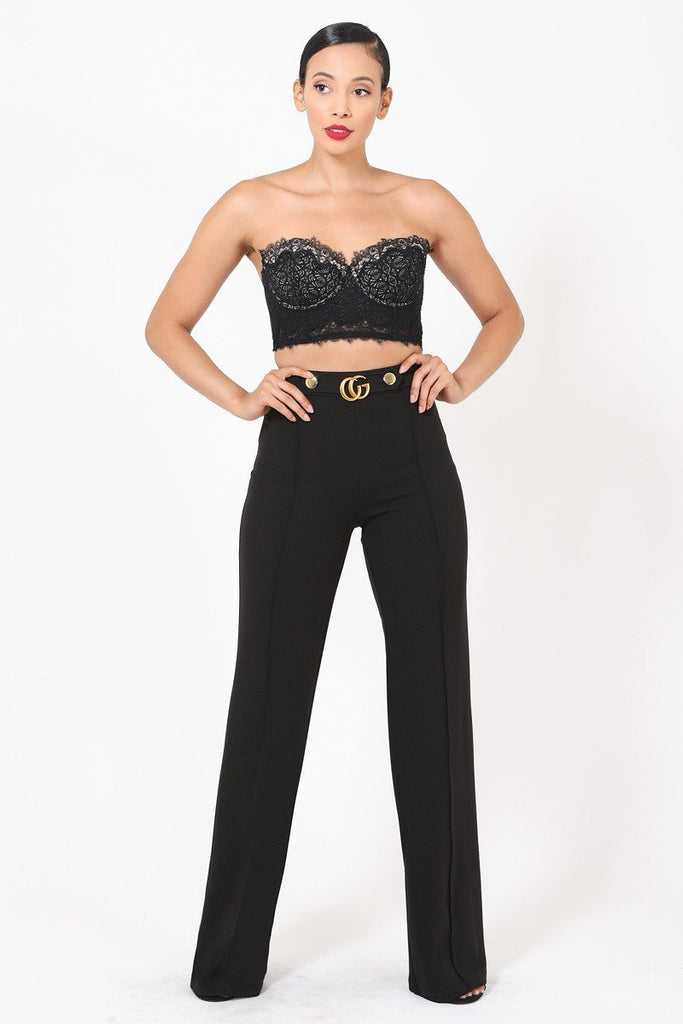 Cg Buckle And Button Detail Pants - Deals Kiosk