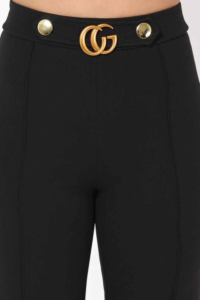 Cg Buckle And Button Detail Pants - Deals Kiosk