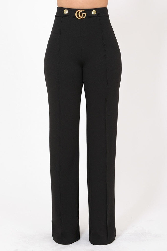 Cg Buckle And Button Detail Pants - Deals Kiosk