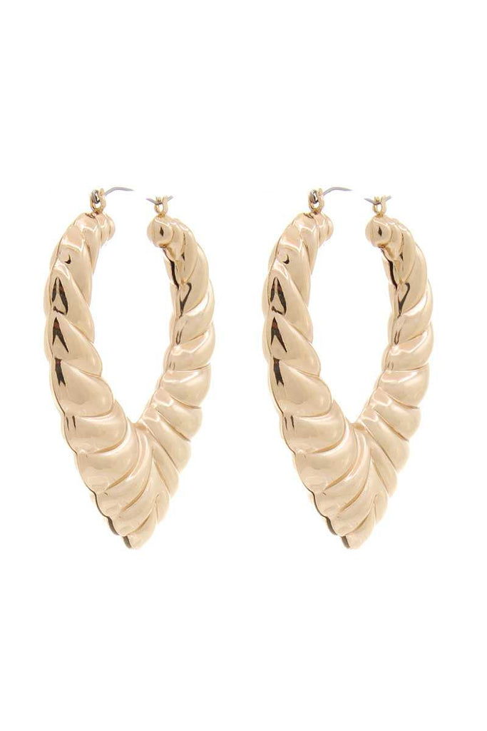 Chunky Unique Metal Earring - Deals Kiosk