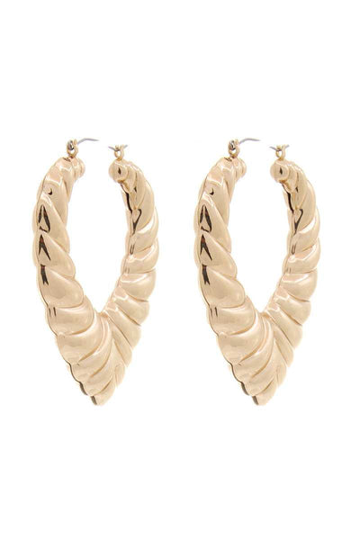 Chunky Unique Metal Earring - Deals Kiosk