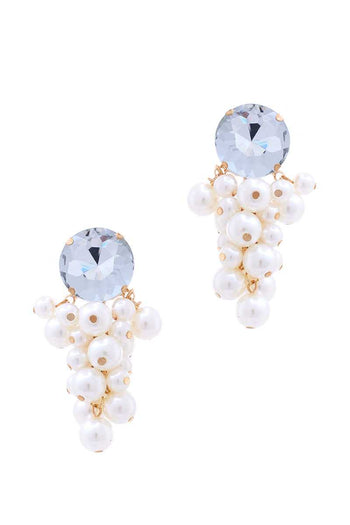 Multi Balls Wide Stone Stud Earring - Deals Kiosk