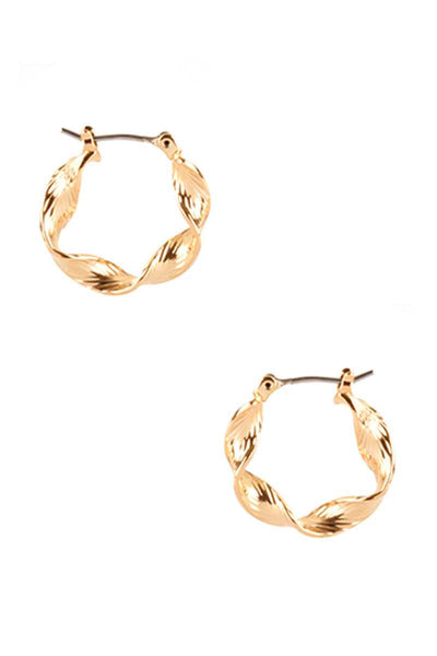 Metal Twist Hoop Earring - Deals Kiosk