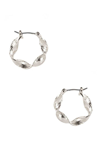 Metal Twist Hoop Earring - Deals Kiosk