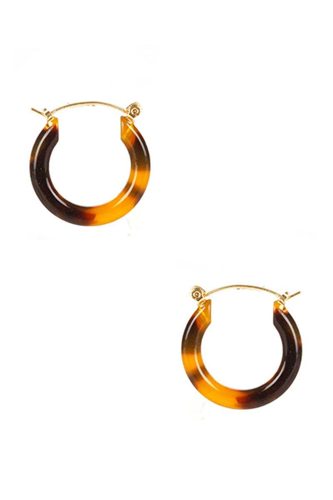 Acetate Round Huggie Earring - Deals Kiosk