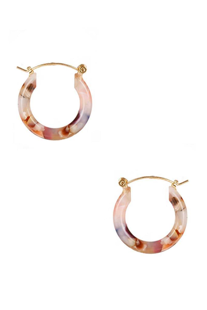 Acetate Round Huggie Earring - Deals Kiosk