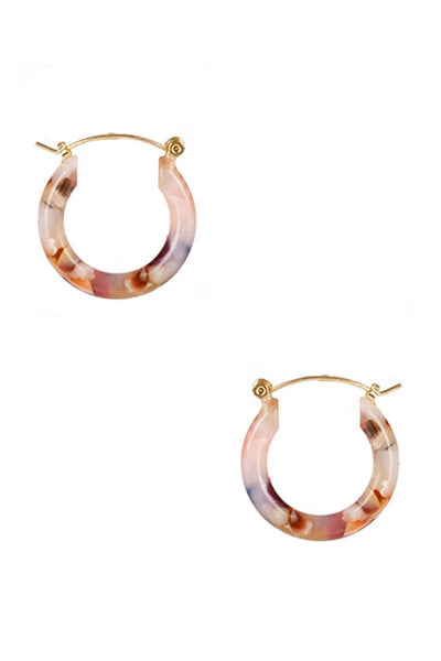 Acetate Round Huggie Earring - Deals Kiosk