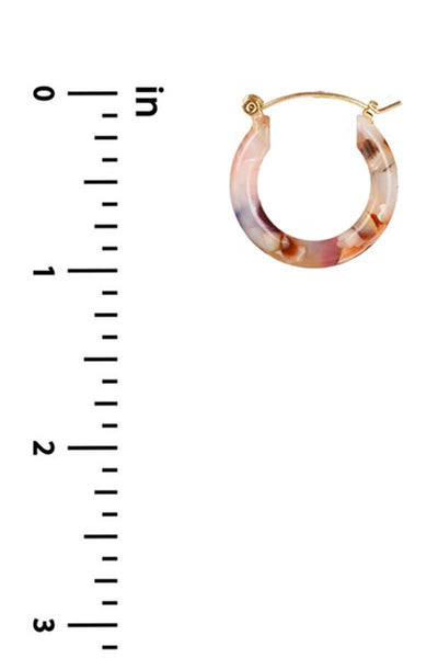 Acetate Round Huggie Earring - Deals Kiosk