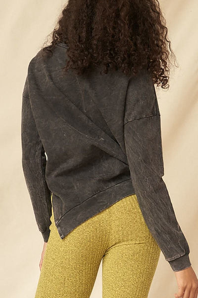 A Mineral Washed French Terry Graphic Sweatshirt - Deals Kiosk