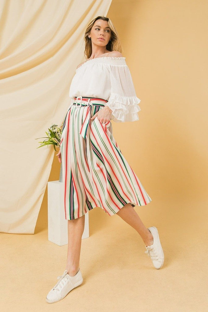 A Woven Midi Skirt - Deals Kiosk