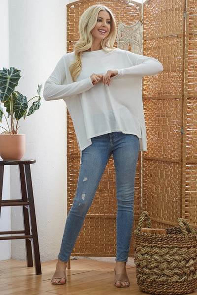 Criss Cross Open Back Longsleeve Top - Deals Kiosk