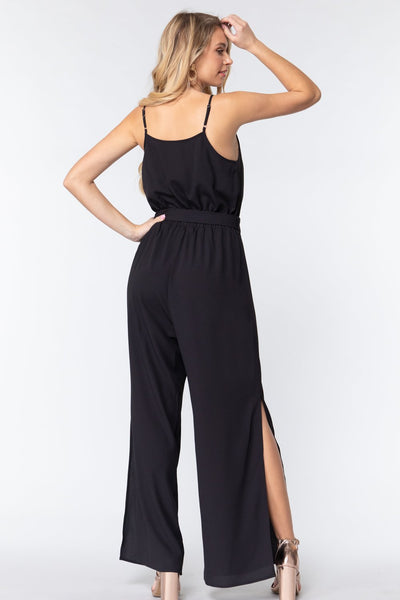 Cowl Neck Cami Woven Jumpsuit - Deals Kiosk