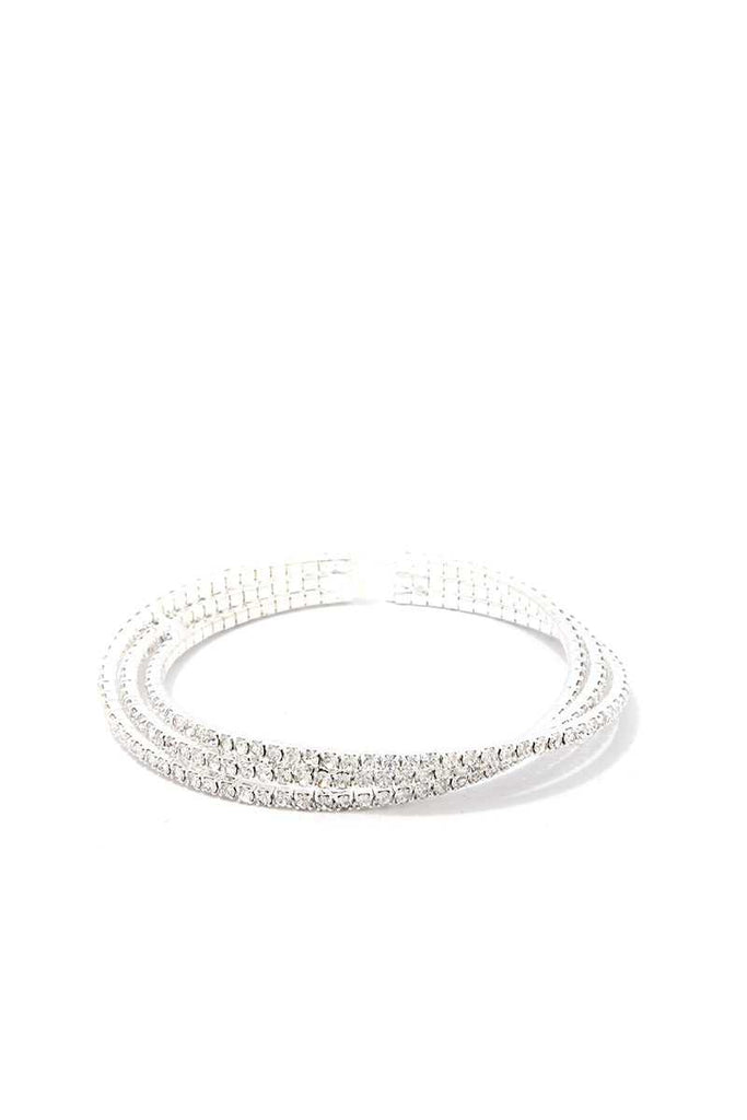 Multi Twist Rhinestone Bracelet - Deals Kiosk