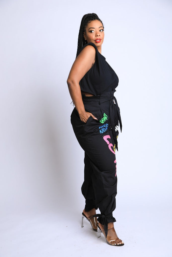 Graffiti Harem Pants - Deals Kiosk
