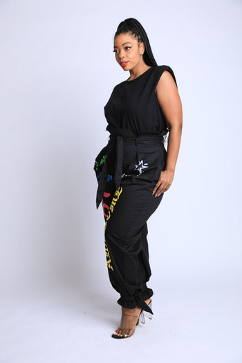 Graffiti Harem Pants - Deals Kiosk