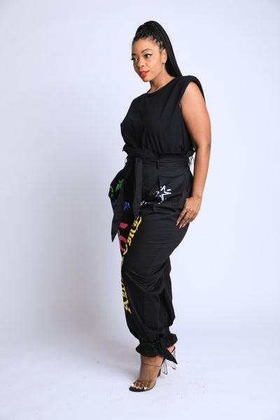 Graffiti Harem Pants - Deals Kiosk