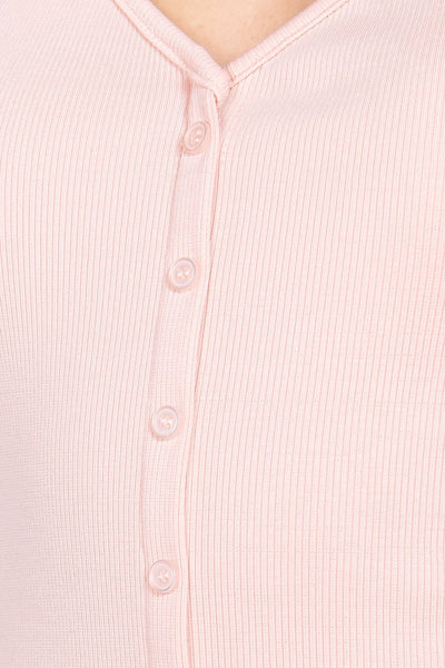 Fron Button Slit Rib Cami Midi Dress - Deals Kiosk