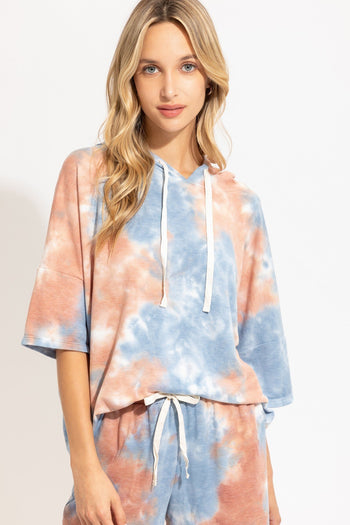 Knit Tie Dye Hoodie - Deals Kiosk