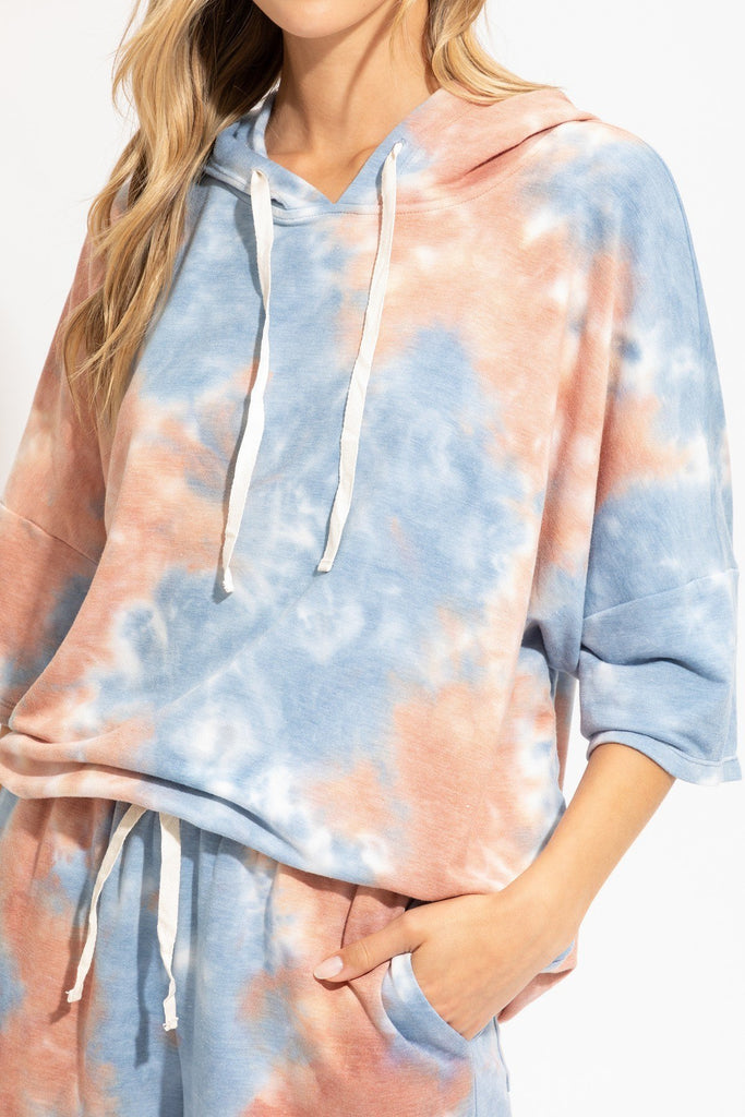 Knit Tie Dye Hoodie - Deals Kiosk