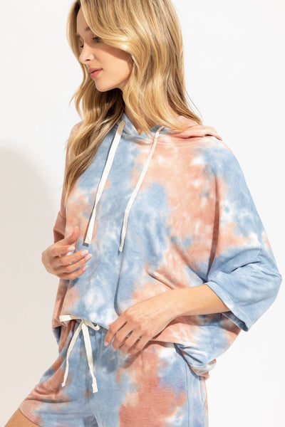 Knit Tie Dye Hoodie - Deals Kiosk