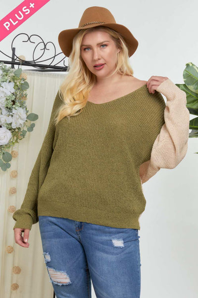Color Block V Neck Sweater - Deals Kiosk
