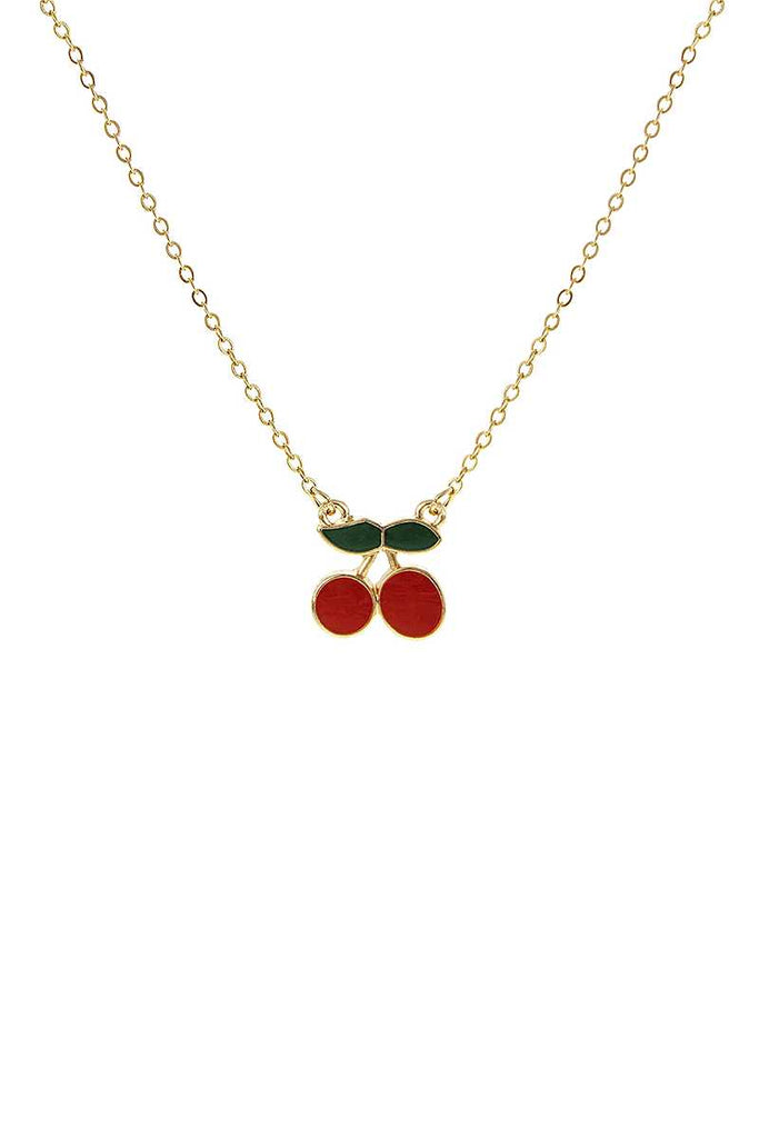 Fashion Cherry Metal Necklace - Deals Kiosk