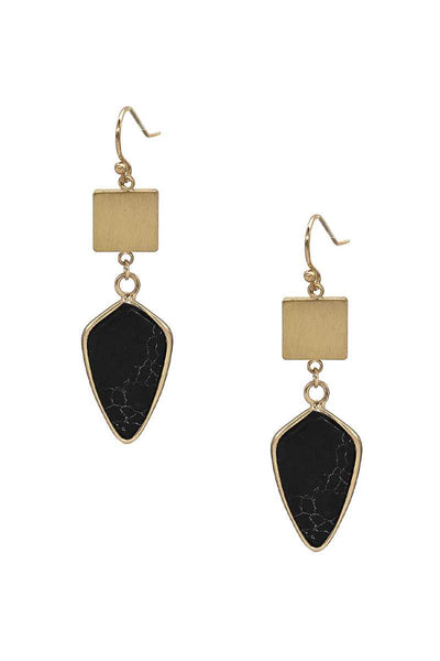 Fashion Marbling Stone Dangle Earring - Deals Kiosk