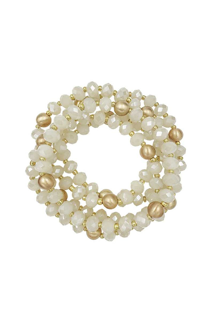Fashion Glass Bead Multi Stretch Bracelet - Deals Kiosk