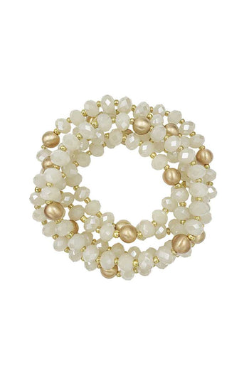 Fashion Glass Bead Multi Stretch Bracelet - Deals Kiosk