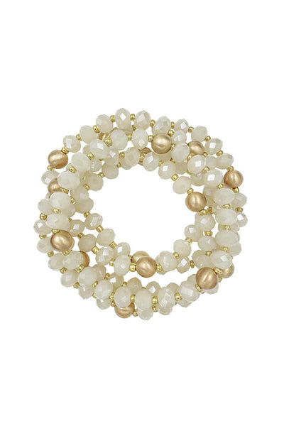 Fashion Glass Bead Multi Stretch Bracelet - Deals Kiosk