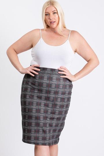 Black/grey Glen Plaid Skirt - Deals Kiosk