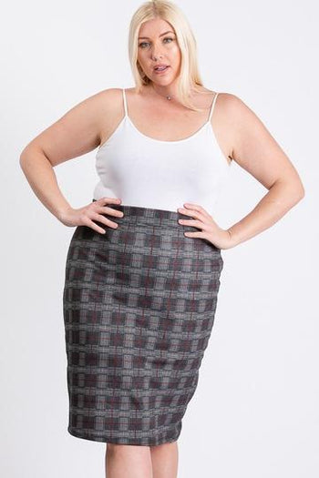 Black/grey Glen Plaid Skirt - Deals Kiosk