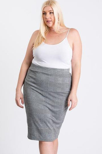 Black/grey Glen Plaid Skirt - Deals Kiosk