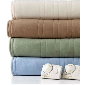 Full size Electric Heated Blanket in Sage Green with Digital Control - Machine Washable - Deals Kiosk