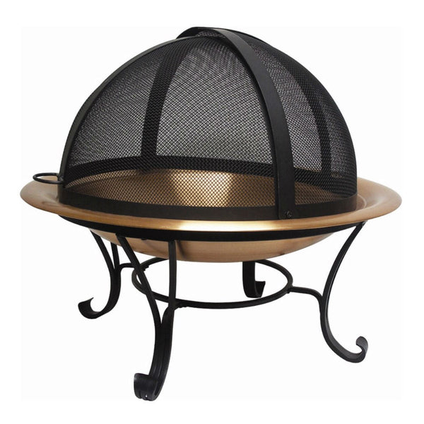 Classic 30-inch Copper Fire Pit with Dome Screen - Deals Kiosk