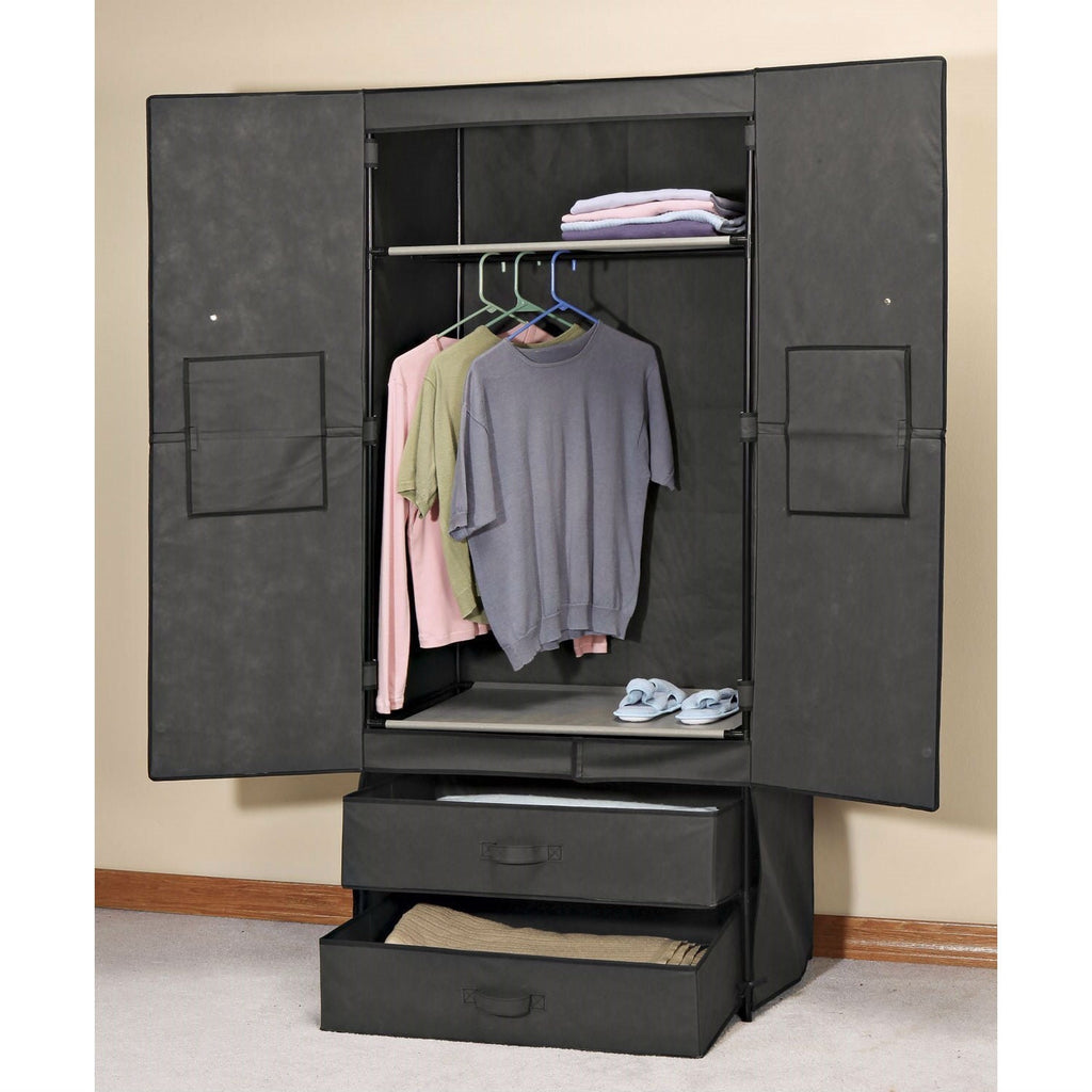 Durable Steel Frame Wardrobe with Canvas Sides - Deals Kiosk