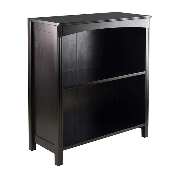 Espresso 3 Tier Bookcase Shelf with 2 Large Storage Baskets - Deals Kiosk