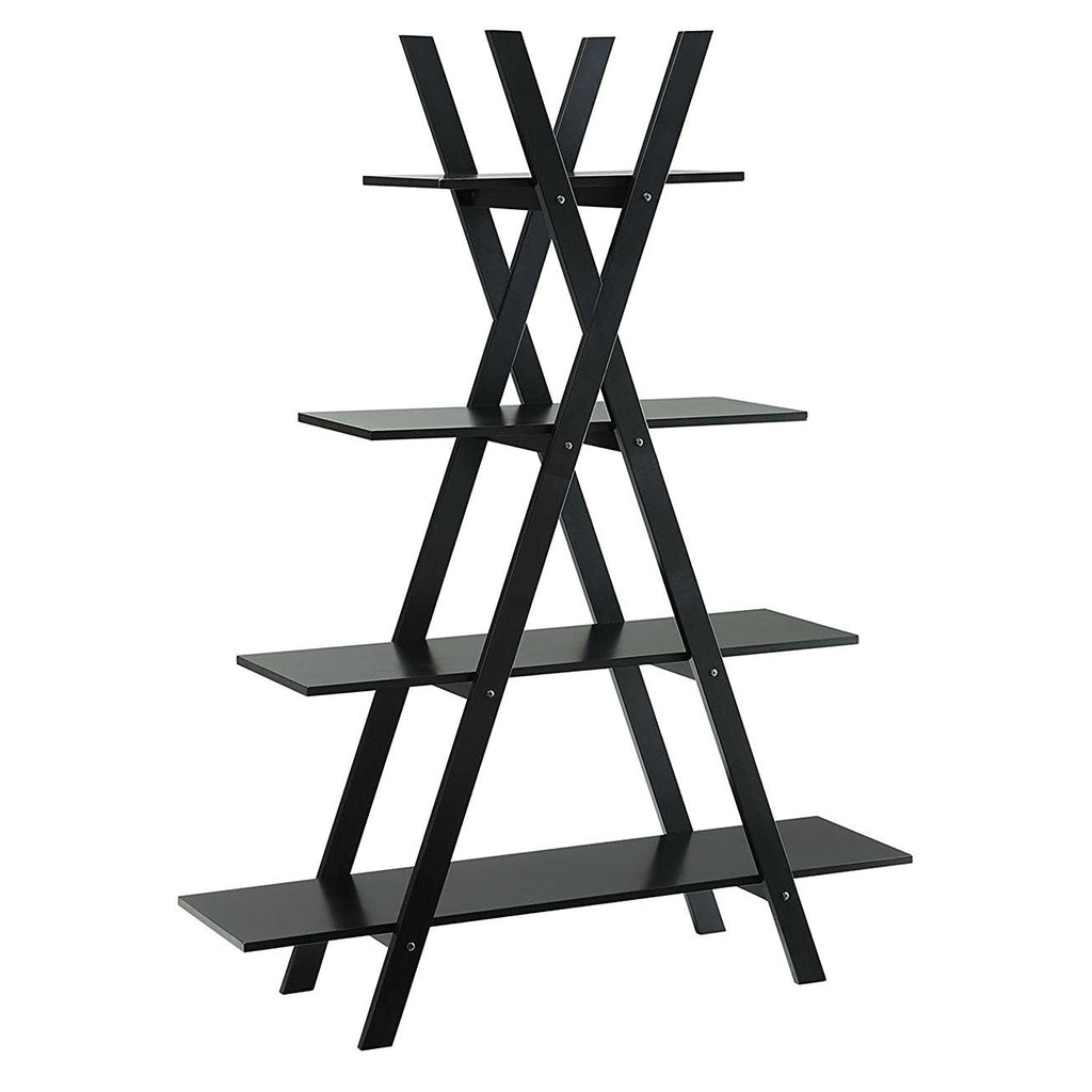Modern A-Frame 4-Shelf Bookcase Bookshelf Display Shelves - Deals Kiosk