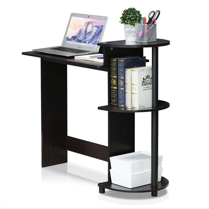 Contemporary Home Office Computer Desk in Black Finish - Deals Kiosk