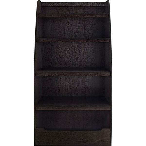Kids 4-Shelf Bookcase in Espresso Wood Finish Childs Bedroom - Deals Kiosk