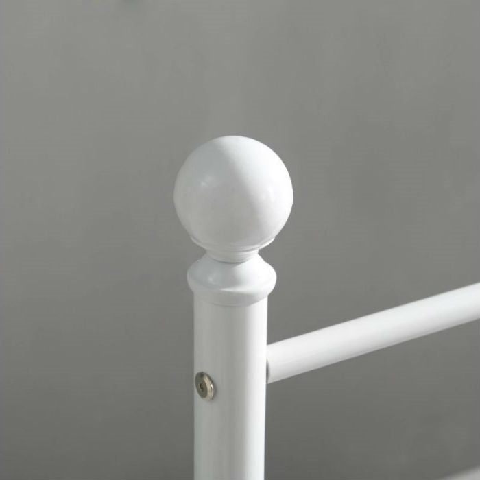 Full size White Classic Metal Platform Bed Frame with Headboard and Footboard - Deals Kiosk