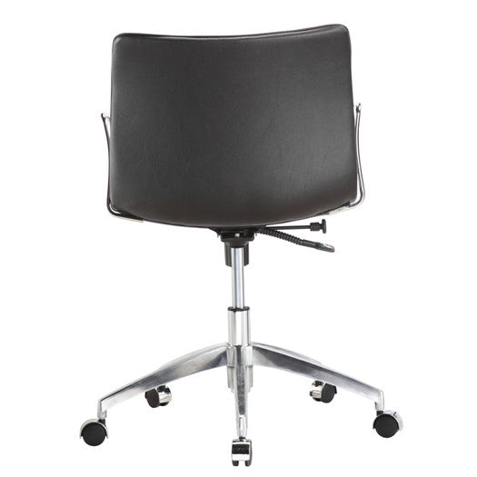 Black Mid-Back Modern Mid-Century Style Comfortable Office Chair - Deals Kiosk