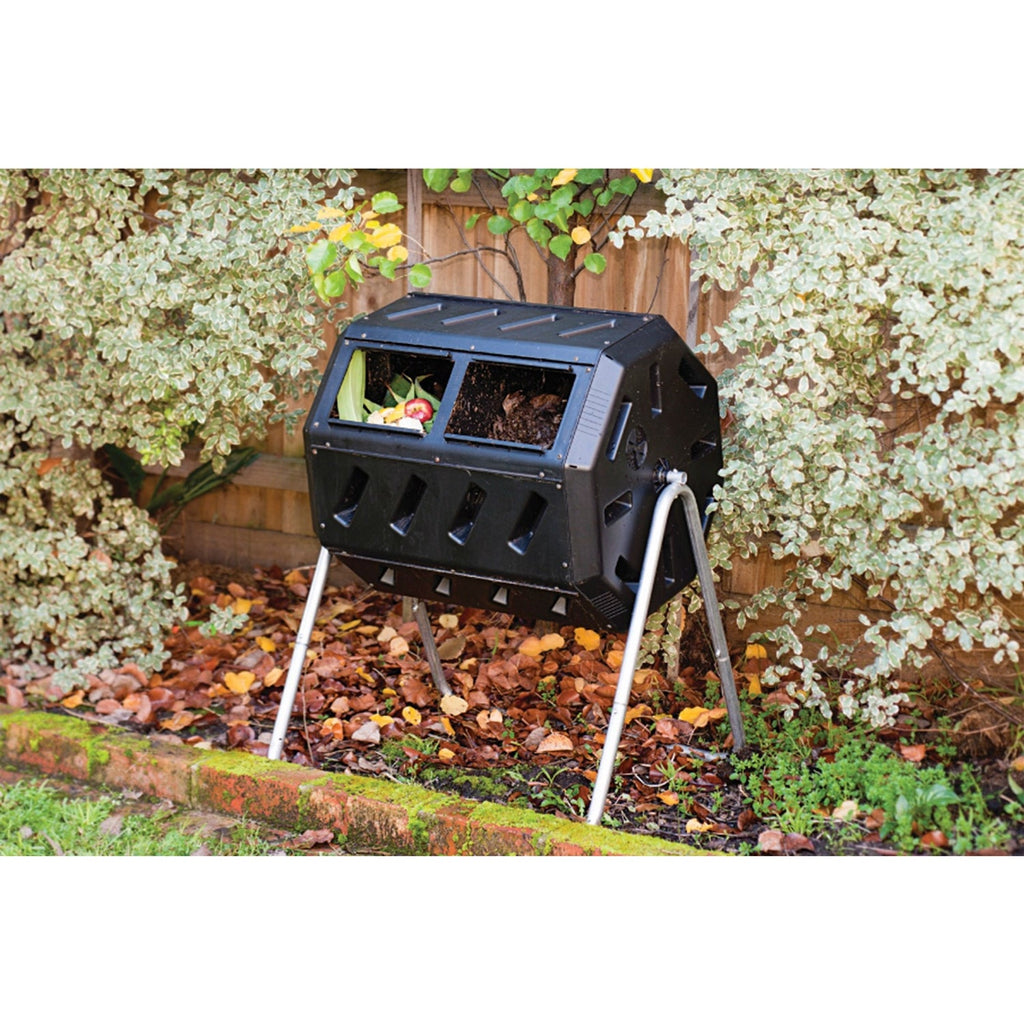 37-Gallon Tumbling Compost Bin Tumbler Composter - 5 Cu. Ft. - Deals Kiosk