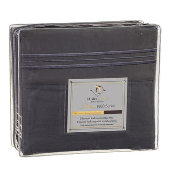 King size Microfiber Sheet Set in Charcoal Stone Gray - Deals Kiosk