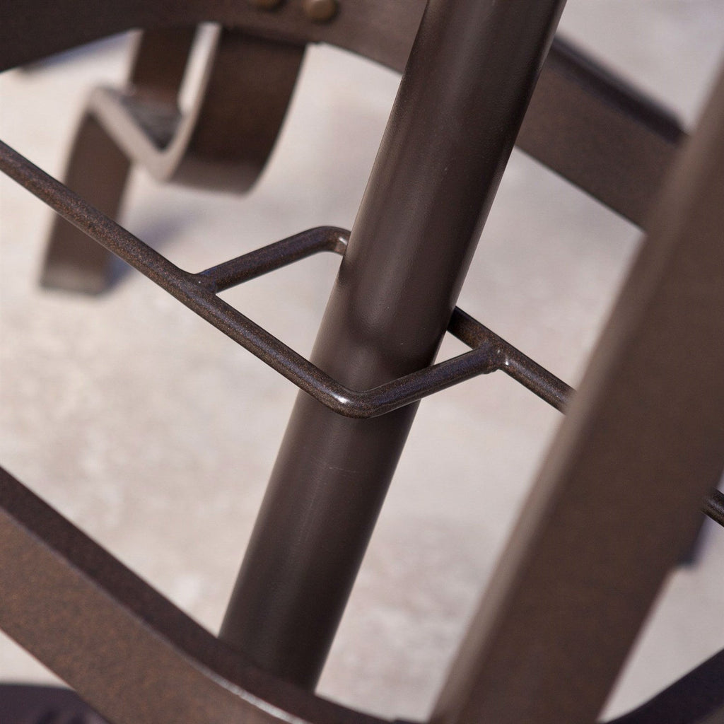 40-inch Outdoor Patio Dining Table with Glass Top and Umbrella Hole - Deals Kiosk