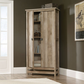 Cottage Style Wardrobe Armoire Storage Cabinet in Light Oak Wood Finish - Deals Kiosk